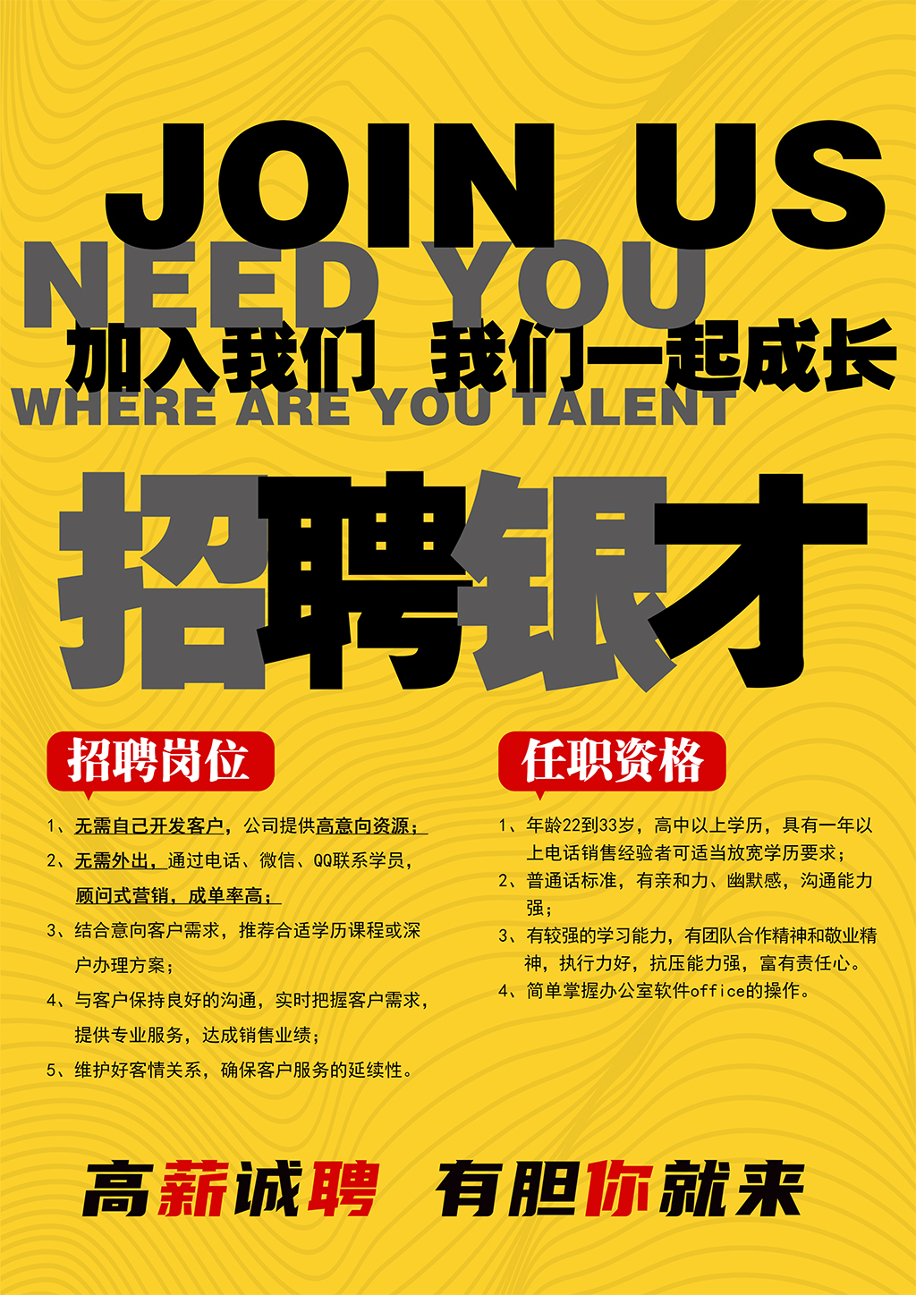 招聘人才宣传海报psd模板 招聘人才宣传海报psd模板